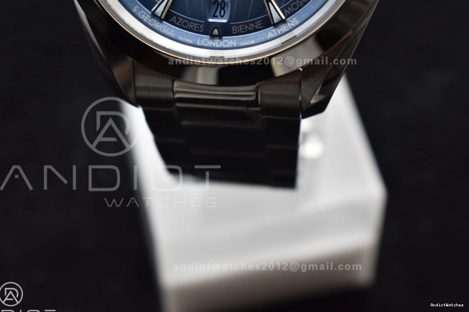 1:1 Stainless On 518 Edition Bracelet Terra Worldtimer GMT VSF Clone UrbanStyle Super Summer Dial A8938 43mm Best Blue Aqua 0217